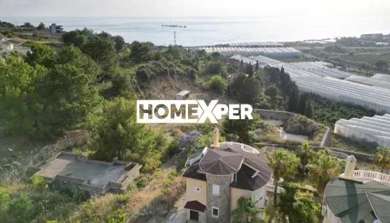 ALANYA YEŞİLÖZDE DENİZ MANZARALI  SATILIK VİLLA ARSASI 480 M²